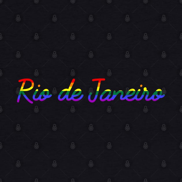 Rio de Janeiro LBGT Pride Parade Rainbow Flag by Scar